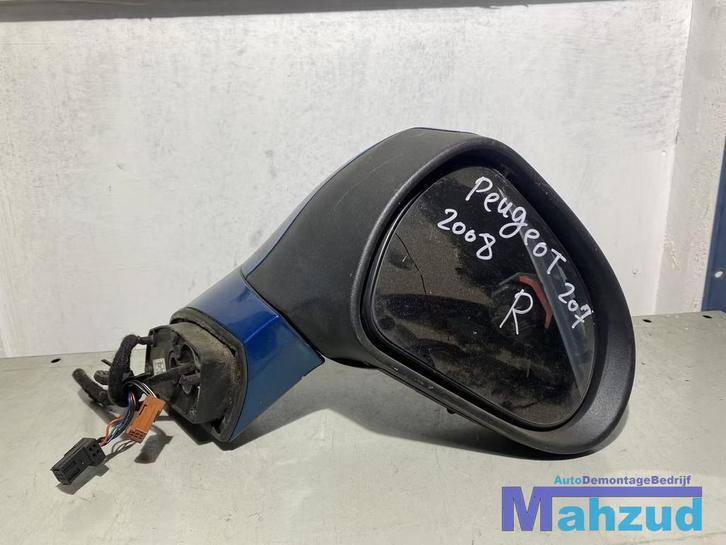 PEUGEOT 207 CC Rechts blauw spiegel buitenspiegel, Auto-onderdelen, Spiegels, Peugeot, Gebruikt
