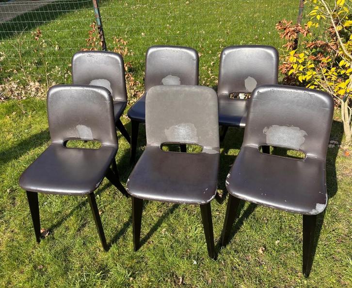 6 comfortabele keukenstoelen in kunstleder, Huis en Inrichting, Stoelen, Gebruikt, Vijf, Zes of meer stoelen, Overige materialen