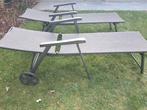 2x ligstoelen verstelbaar in hoogte, Tuin en Terras, Ligbedden, Ophalen, Zo goed als nieuw, Verstelbaar