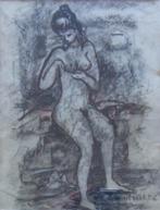 CONSTANT LAMBRECHT / NAAKTE VROUW / ORIGINEEL WERK 37x30cm, Enlèvement ou Envoi