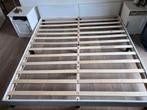 VidaXL Bedframe 180x200 cm - Wit Kunstleer, Huis en Inrichting, Slaapkamer | Bedden, Ophalen, Wit, Tweepersoons, Zo goed als nieuw