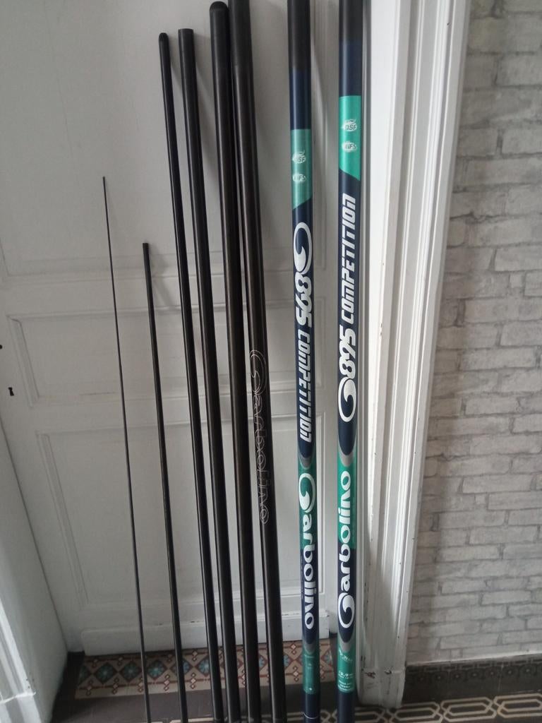 Pêche canne 13m garbolino g895 et 6 kits longs, Enlèvement