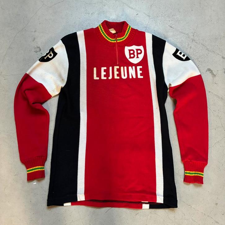 Lejeune BP 1977 koerstrui wielertrui wol, Fietsen en Brommers, Fietsaccessoires | Fietskleding, Gebruikt, M, Ophalen of Verzenden