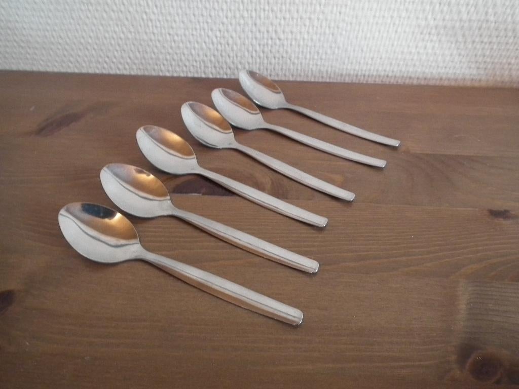 6 cuillères à café (Stainless Steel) longueur 11,5 cm, Maison & Meubles, Cuisine | Couverts, Résiste au lave-vaisselle, Couverts en vrac