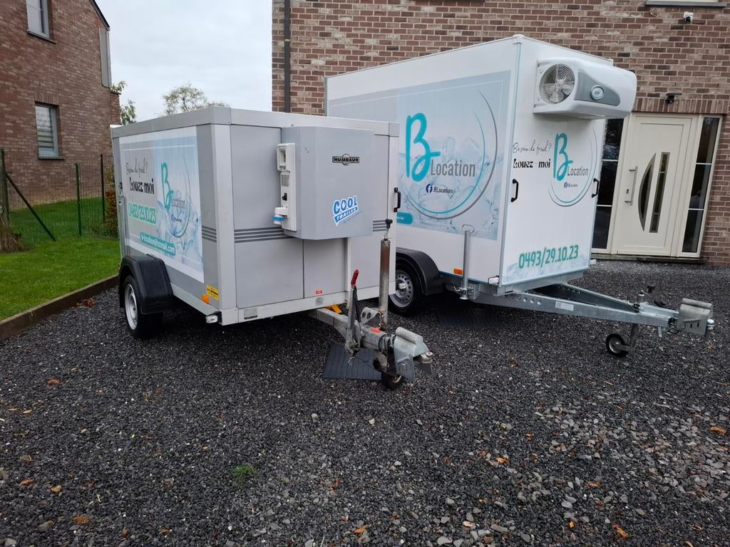A louer remorque réfrigérée, publicitaire,.