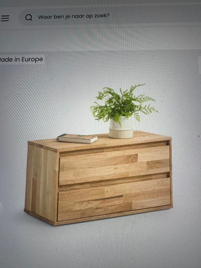 Armoire à 2 tiroirs en chêne/hêtre, Maison & Meubles, Enlèvement, Neuf