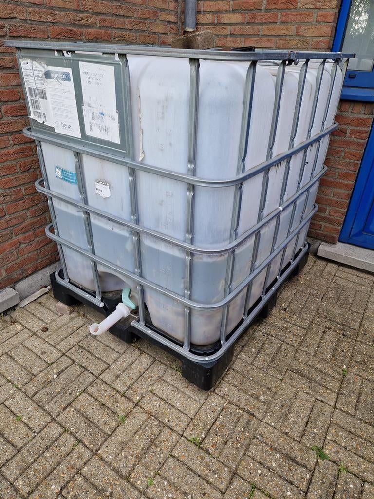 GRATIS Watercontainer 1000 liter met kraan, Tuin en Terras, Ophalen