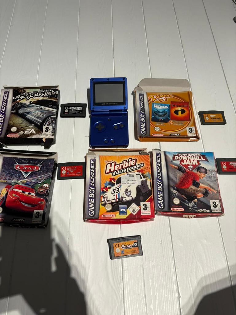 Nintendo gameboy advance sp met spellen, Ophalen of Verzenden, Gebruikt