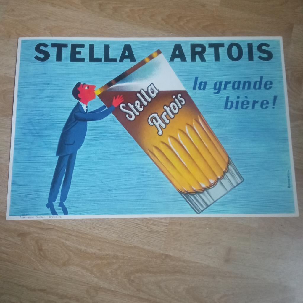 publicité STELLE ARTOIS, Collections, Marques de bière, Enlèvement ou Envoi, Utilisé, Panneau, Plaque ou Plaquette publicitaire