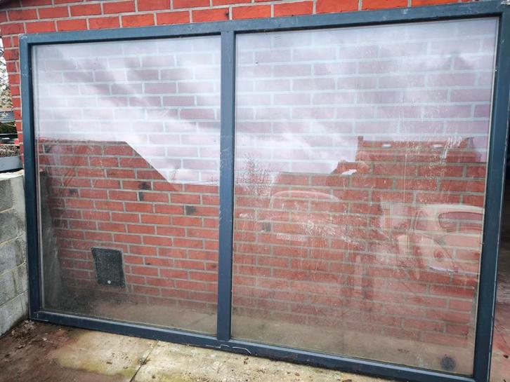 Grand châssis fixe gris anthracite, Bricolage & Construction, Châssis & Portes coulissantes, Enlèvement