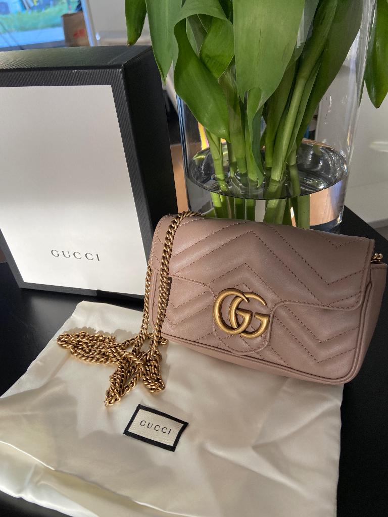 GUCCI Marmont, Ophalen of Verzenden, Zo goed als nieuw, Overige kleuren, Schoudertasje