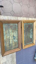 Twee oude kaders met mooie spreuk, Ophalen, Zo goed als nieuw