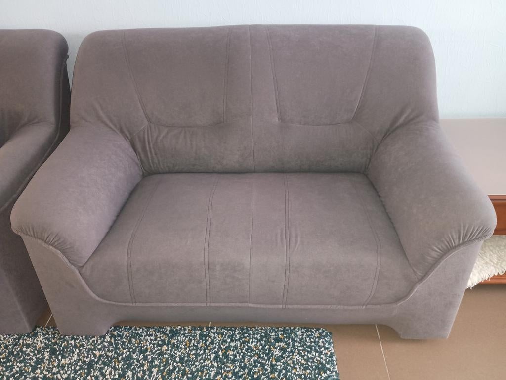 Zetel 2p Grijs textiel, Ophalen