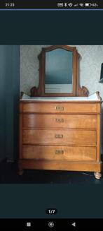 Antieke spiegelkast met lades, 3 ou 4 tiroirs, 25 à 50 cm, Enlèvement ou Envoi, Rustiek