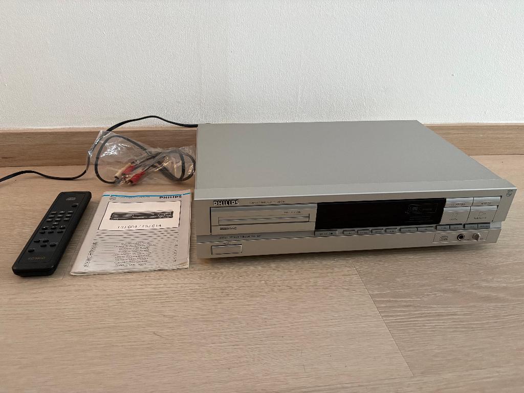 Philips CD 614 cdspeler zilver, Ophalen of Verzenden, Gebruikt, Philips