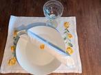 12 puur linnen zelfgemaakte  placematsets : Pasen-Lentefeest, Huis en Inrichting, Ophalen of Verzenden, Zo goed als nieuw, Placemat