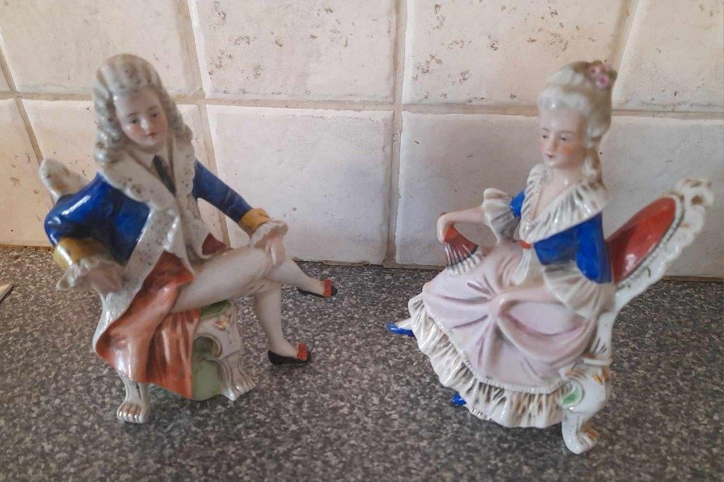 Porseleinen sax beeldjes, Verzamelen, Beelden en Beeldjes, Ophalen of Verzenden, Zo goed als nieuw, Mens