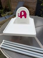 Ikea hoge kinderstoel met blad wit met grijze poten, Ophalen, Gebruikt