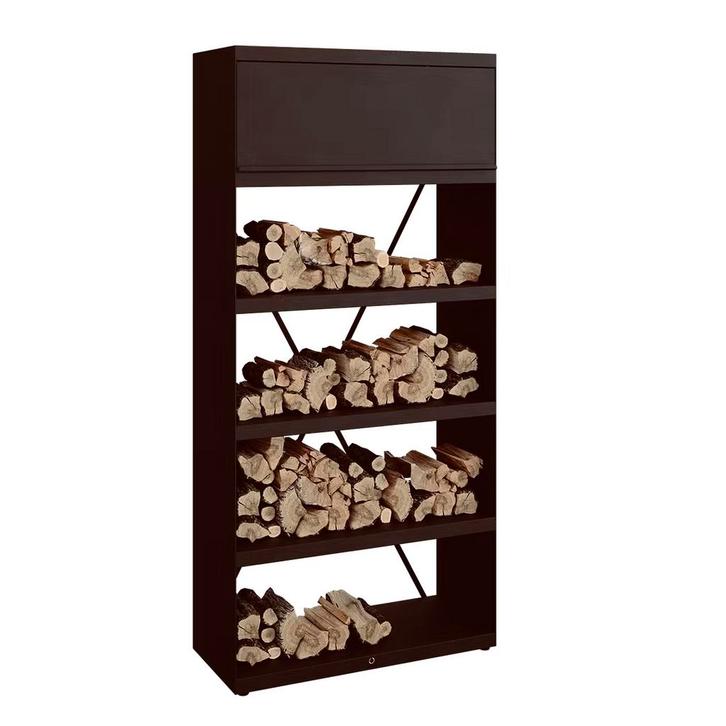 Nieuwe Ofyr Woodstorage Black 100 Houtopslag, Jardin & Terrasse, Accessoires pour le barbecue, Neuf, Enlèvement