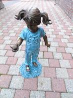 statue fille avec un oiseau en main en bronze, Jardin & Terrasse, Enlèvement ou Envoi, Neuf, Autres matériaux, Animal