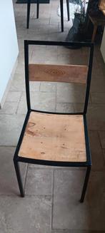 Stoelen met industriële look, 60 euro voor 6 stuks, Huis en Inrichting, Stoelen, Ophalen, Hout