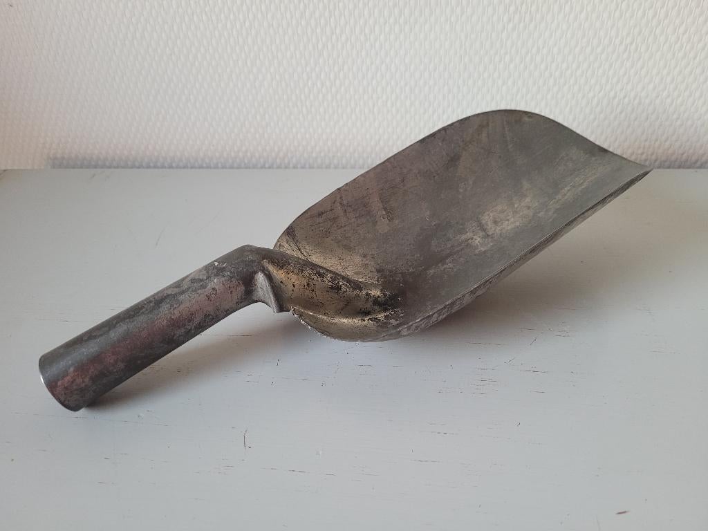 antieke graanschep, gegalvaniseerd staal/30 x 11 cm, Antiek en Kunst, Verzenden