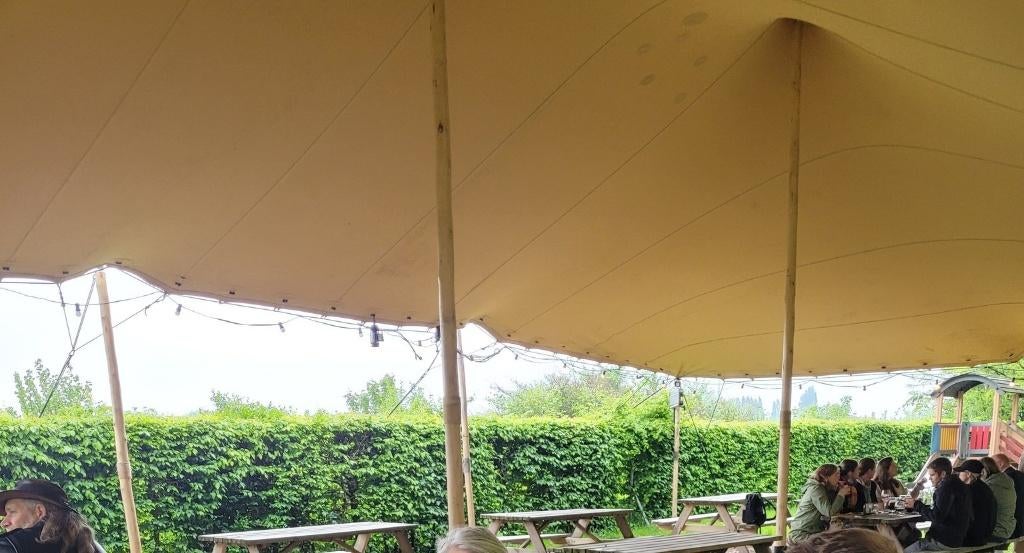 Stretch tent 10m x 15m (Organic Concept), Jardin & Terrasse, Tonnelles, Utilisé, Autres types, 2 mètres ou plus, 8 mètres et plus