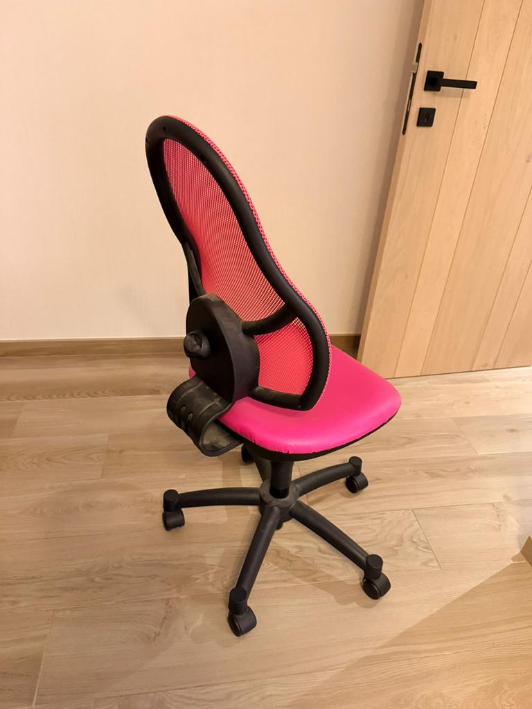 Roze Bureaustoel, Ophalen, Zo goed als nieuw, Roze, Bureaustoel