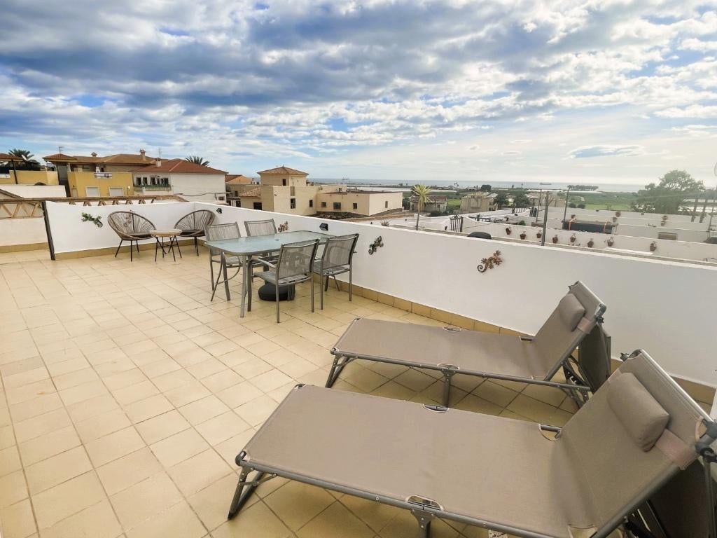 Prachtig penthouse met terras, solarium, zeezicht en parking, Dorp, Spanje, Palomares, 2 kamers