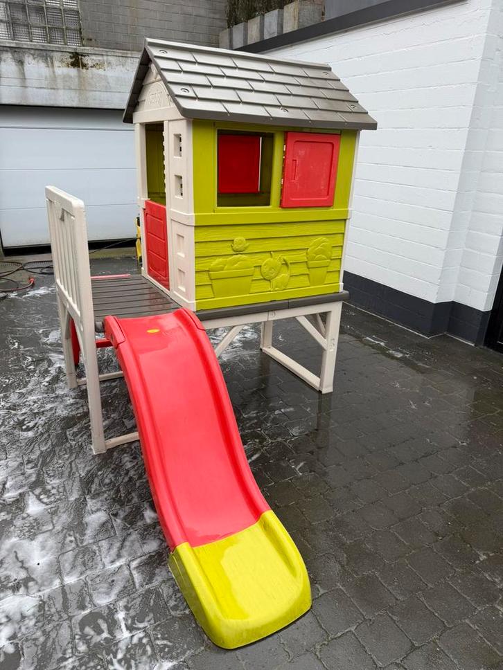 Smoby Paalhuisje met glijbaan, Kinderen en Baby's, Speelgoed | Buiten | Speelhuisjes, Zo goed als nieuw, Ophalen
