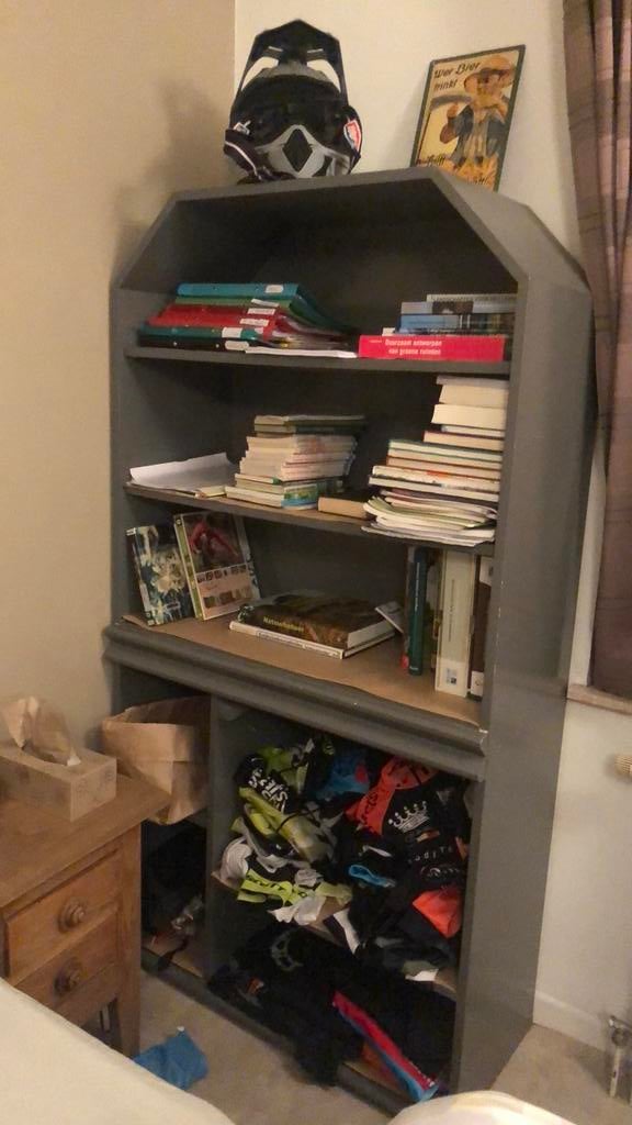 Tweedelige open kast, Huis en Inrichting, Kasten | Boekenkasten, Ophalen, Gebruikt, Grenenhout