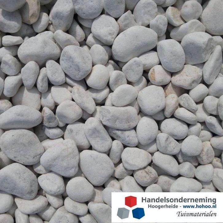 Crystal white grind luxe witte siergrind contrast tuin pad, Tuin en Terras, Grind, Keien en Split, Nieuw, Grind, Wit, Verzenden