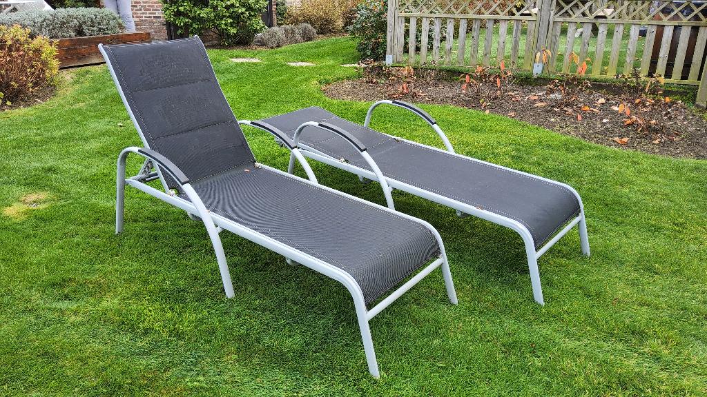 chaises longues, Jardin & Terrasse, Chaises longues, Enlèvement, Comme neuf, Textilène