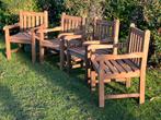 4 chaises de jardin robustes en teck avec accoudoirs, Jardin & Terrasse, Enlèvement, Comme neuf, Bois de teck