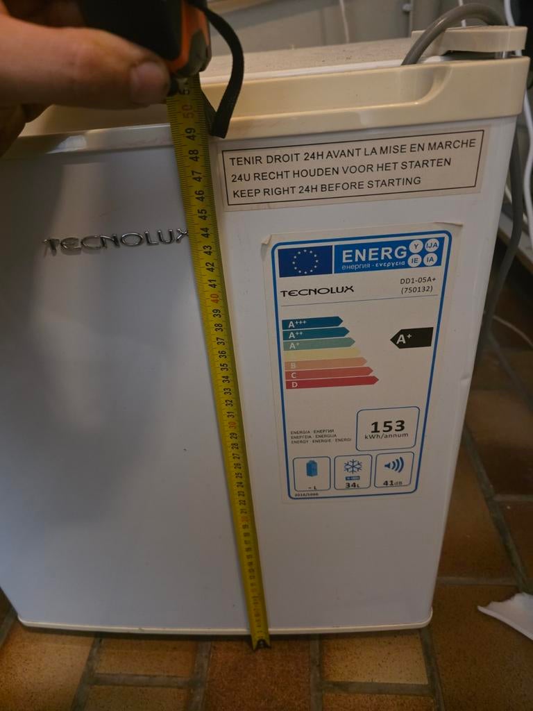 Kleine diepvries A+ TechnoLux, Moins de 60 cm, Congélateur, Classe énergétique A ou plus économe, Comme neuf