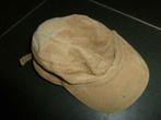 lichtbruine velours pet maat 57, Kinderen en Baby's, Kinderkleding | Petten en Hoeden, 134 t/m 140, Ophalen of Verzenden, Jongen