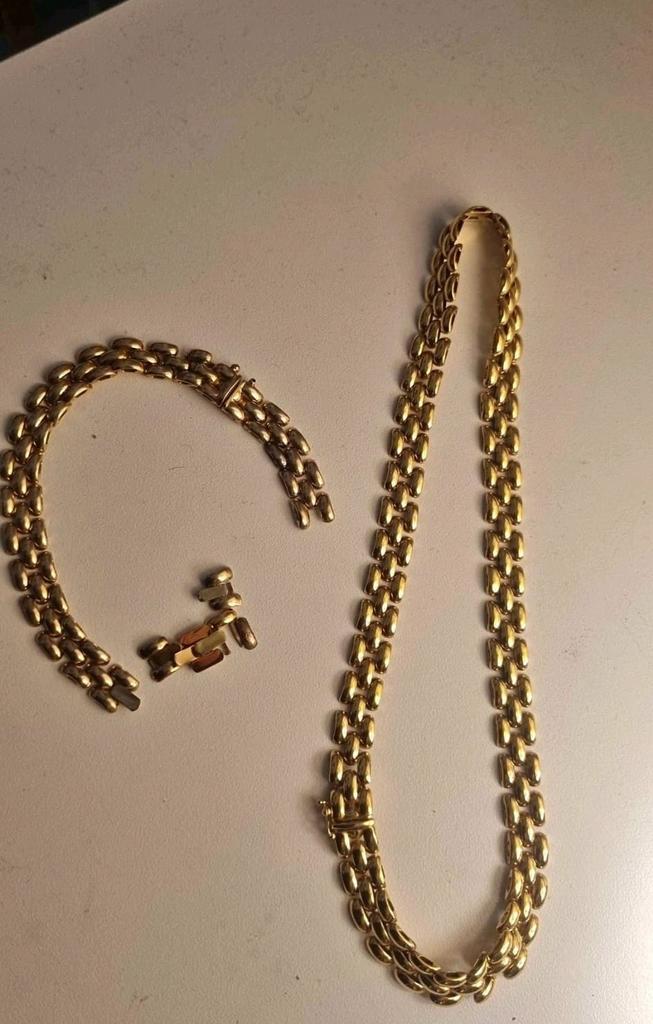 Armband en ketting 9 karaat, Bijoux, Sacs & Beauté, Colliers, Enlèvement