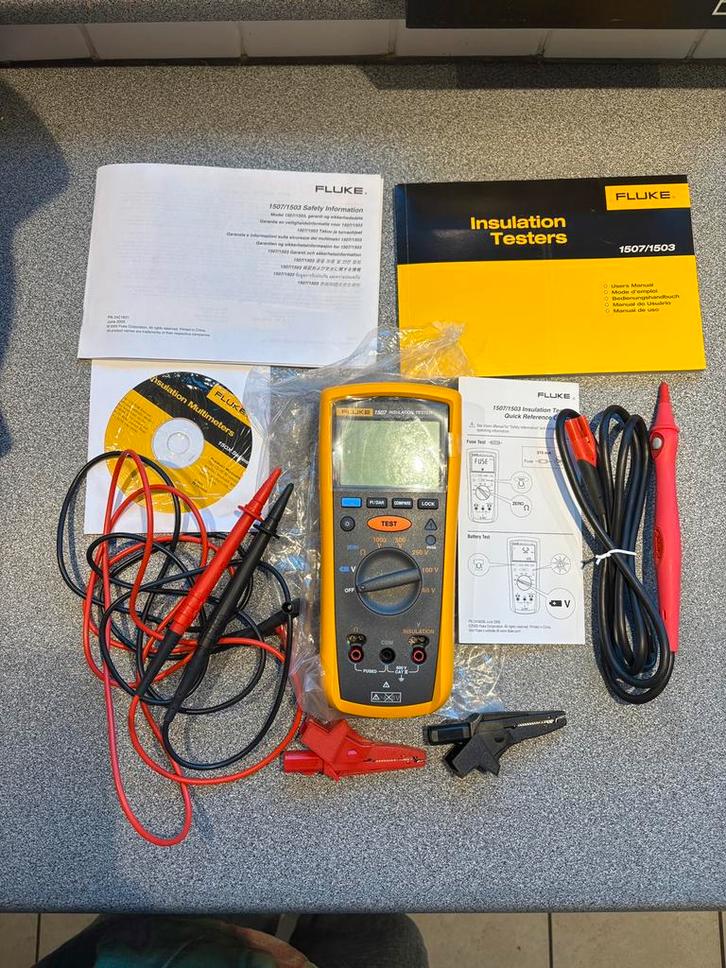 Fluke 1507 testeur de tension pro - insulation tester, Doe-het-zelf en Bouw, Meetapparatuur, Nieuw, Elektriciteit, Ophalen of Verzenden