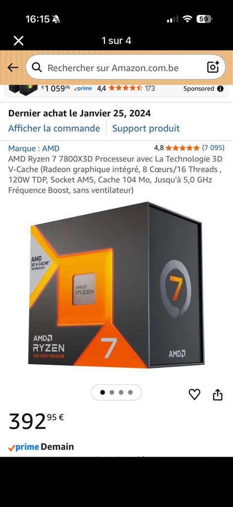Ryzen 7 7800x3d, Computers en Software, Processors, Zo goed als nieuw, Ophalen