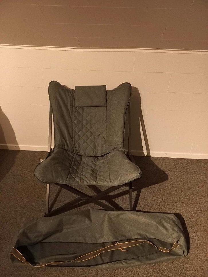 Bo-Camp Industrial Molfat Campingstoel Groen Padded Nieuw, Caravanes & Camping, Meubles de camping, Comme neuf, Chaise de camping