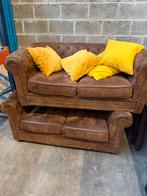 Zetels in bruine kleur, Ophalen, Gebruikt