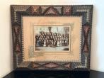 Cadre Tramp Art / Ancienne photo de classe 1905, Antiquités & Art, Enlèvement