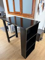 Table haute / Mange-debout noir avec étagères de rangement, Maison & Meubles, Enlèvement, Comme neuf