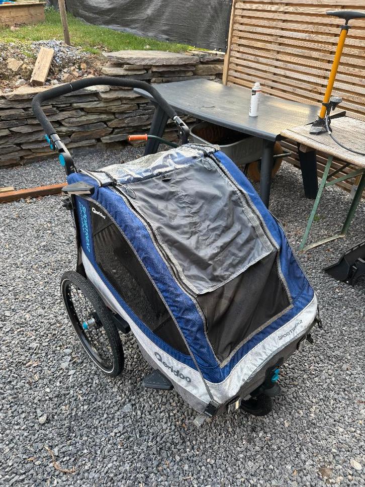 Remorque vélo Qeridoo Sportrex 2, Fietsen en Brommers, Fietsaccessoires | Aanhangwagens en Karren, Zo goed als nieuw, Kinderkar