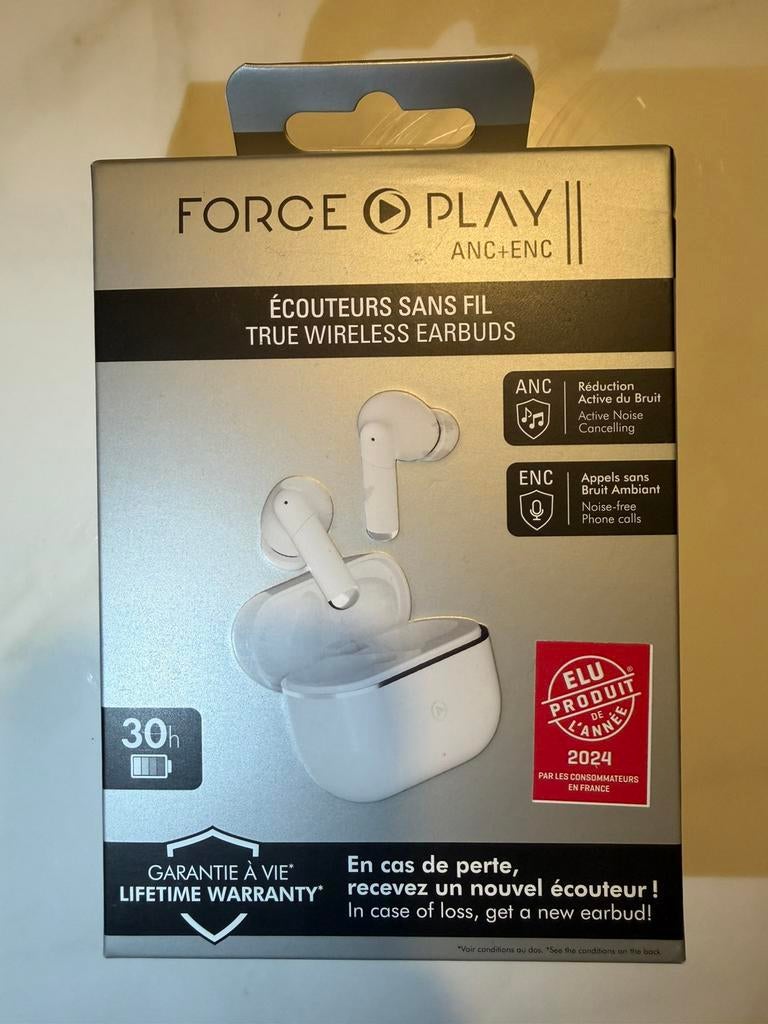 Ecouteur Force Play ANC+ENC sans fil, TV, Hi-fi & Vidéo, Casques audio, Neuf, Autres marques, Bluetooth, Enlèvement ou Envoi