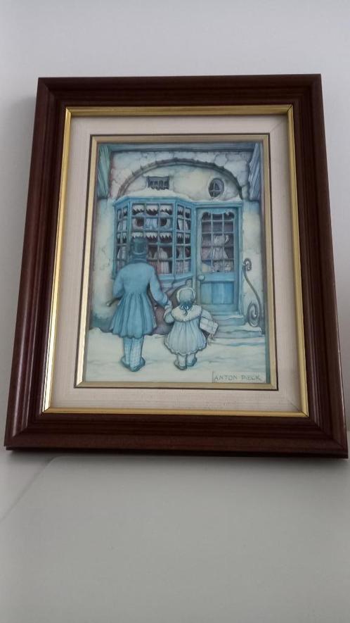 Lijst/kader met 3D prent Anton Pieck, Antiek en Kunst, Kunst | Tekeningen en Fotografie, Ophalen of Verzenden