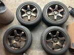 JR SL03 17 inch 5x114.3 Gloss Bronze velgen + Hankook banden, Auto-onderdelen, Banden en Velgen, Ophalen, Nieuw, 17 inch, Band(en)