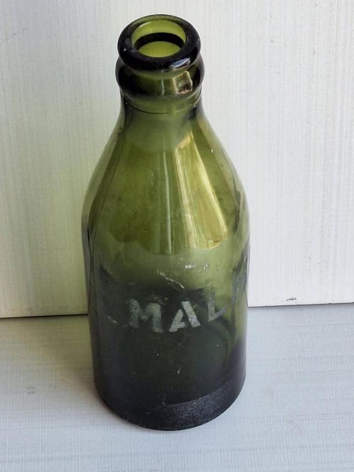 Belle ancienne bouteille de bière Brasserie de Malmedy 1916, Verzamelen, Biermerken, Gebruikt, Flesje(s), Overige merken, Ophalen of Verzenden
