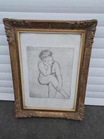 eau forte epreuve d artiste signe edgar degas, Antiek en Kunst, Ophalen of Verzenden