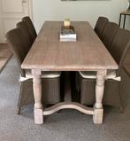 Eiken tafel met 6 Vincent Sheppard stoelen, Huis en Inrichting, Ophalen, Zo goed als nieuw